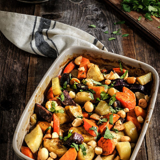 Roasted root vegetables in coconut milk | www.viktoriastable.com