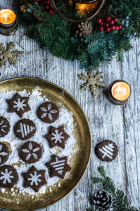 Mexican chocolate shortbread cookies - enriched with dark chocolate, and flavored with spicy cinnamon, and hot cayenne pepper, these cookies melt in your mouth with an intense chocolaty flavor, and a lingering warmth and heat.| www.viktoriastable.com