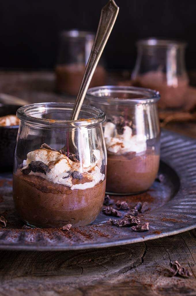  Spicy smoked chocolate mousse - rich and decadent dark chocolate mousse, with a hint of smoke, and heat that creates a unique depth of flavor. | www.viktoriastable.com