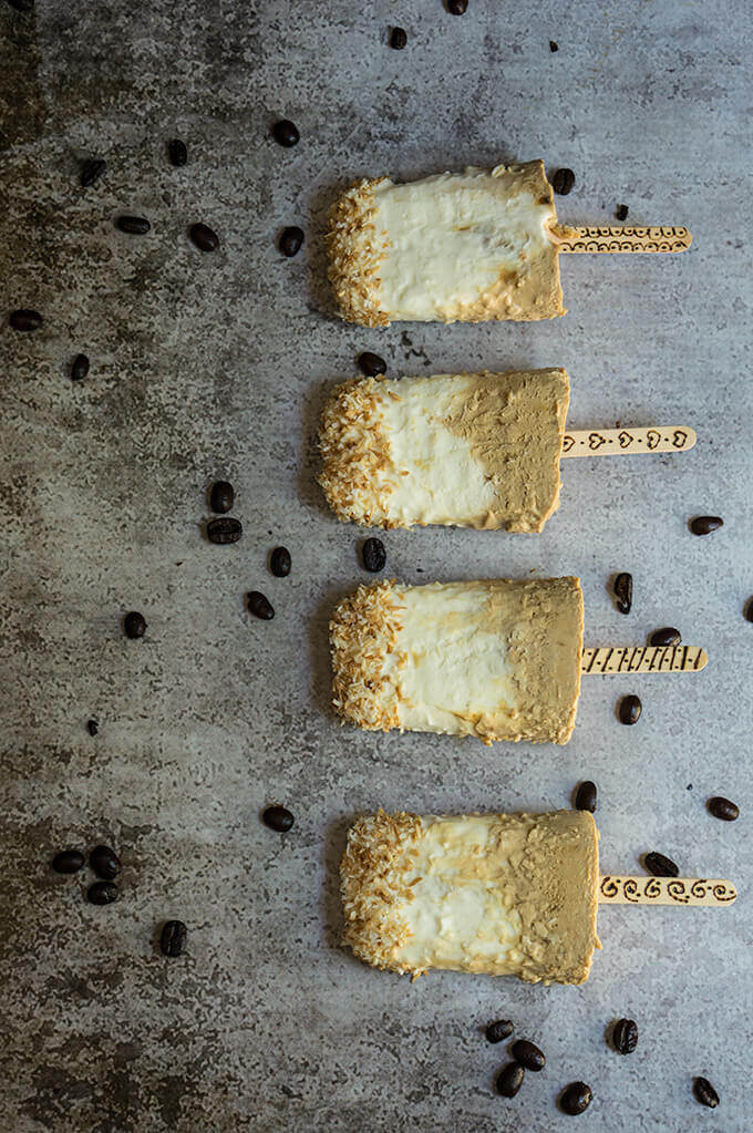 Coffee coconut fudgsicles | www.viktoriastable.com