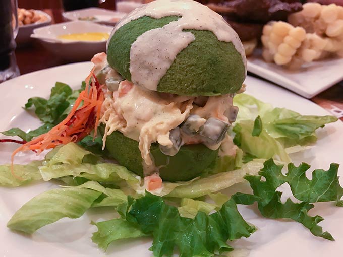 Stuffed avocado with chicken salad and mayo sauce - El Tio Mario, Lima