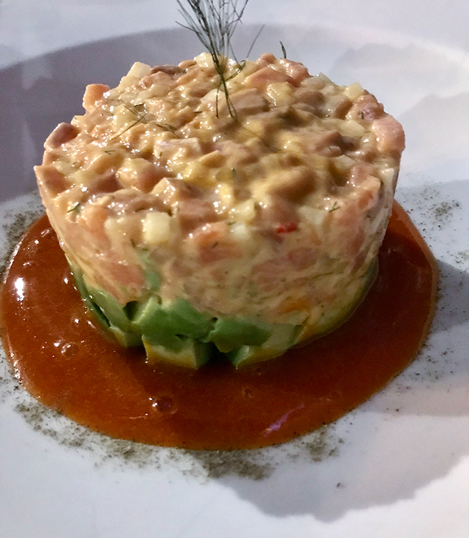 Trout tartar at Saqra - Miraflores, Lima