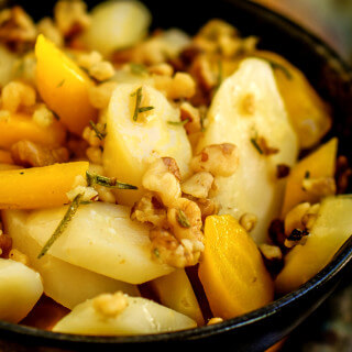 Parsnips with rosemary butter and walnuts | www.viktoriastable.com