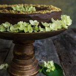 Garash cake - layers of walnut meringue and rich dark chocolate cream, enveloped in silky chocolate ganache - the ultimate chocolate lover's cake, perfect for that special occasion! | www.viktoriastable.com