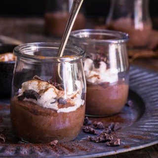 Spicy smoked chocolate mousse - rich and decadent dark chocolate mousse, with a hint of smoke and heat that give it a unique depth of flavor. | www.viktoriastable.com