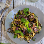 Grilled zucchini and corn quinoa salad - loaded with sweet, grilled summer veggies, healthy quinoa and crunchy toasted pepitas, and bursting with fresh, citrus and mint flavors - so bright, delicious and filling. | www.viktoriastable.com