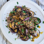 Charred eggplant with umami sauce | www.viktoriastable.com