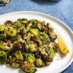 Pan-roasted brussels sprouts with lemon, garlic and cumin. | www.viktoriastable.com